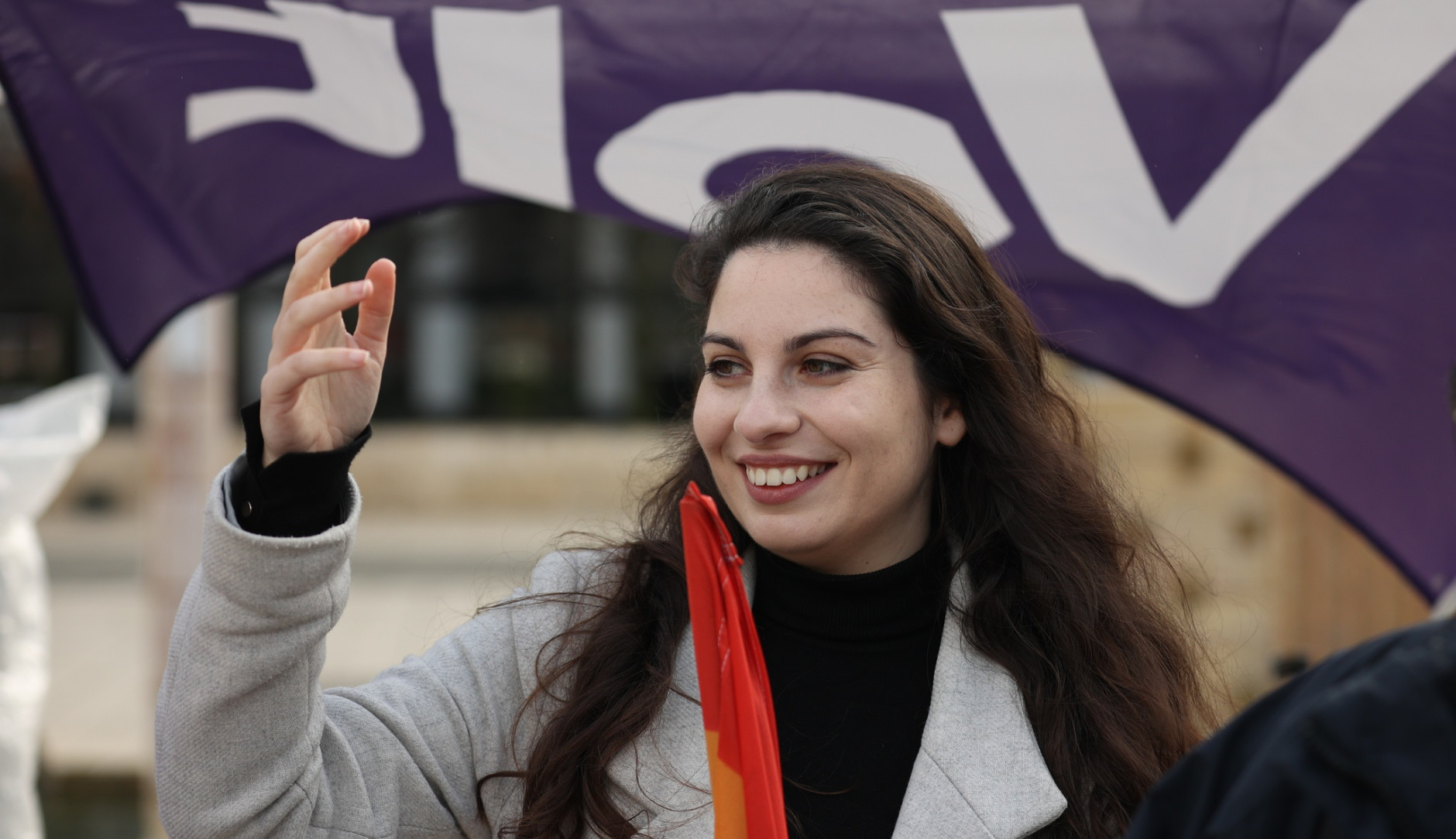 Volt Portugal Inês Bravo Figueiredo na Arruada na Rua do Bemformoso
