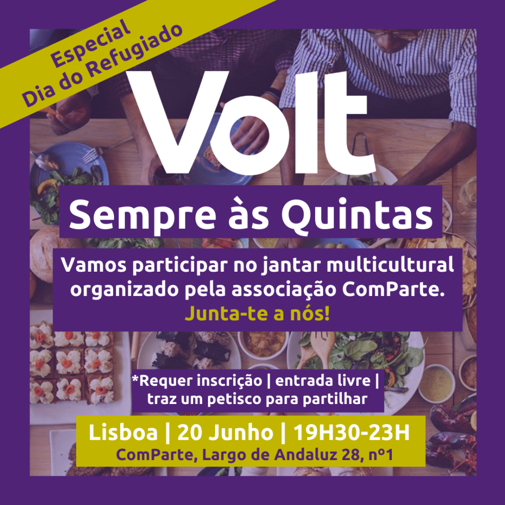 Volt sempre às Quintas- ESPECIAL Dia Mundial do Refugiado - Lisboa