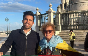 Duarte e uma membro da comunidade ucraniana de Lisboa